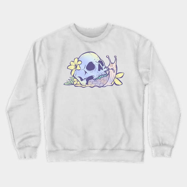 Pastel Goth Kawaii Eboy Egirl Emo Cute Skull Snail Grunge Crewneck Sweatshirt by TellingTales